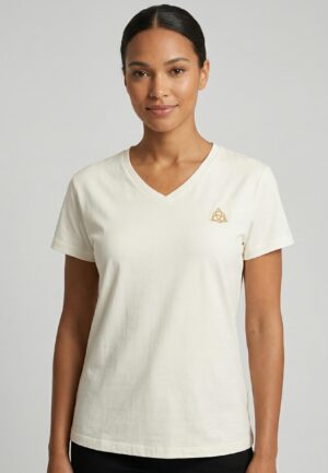 Maicazz Mirsa - T-shirt Sp26.75.015 T-shirt Korte Mouw Offwhite -gold