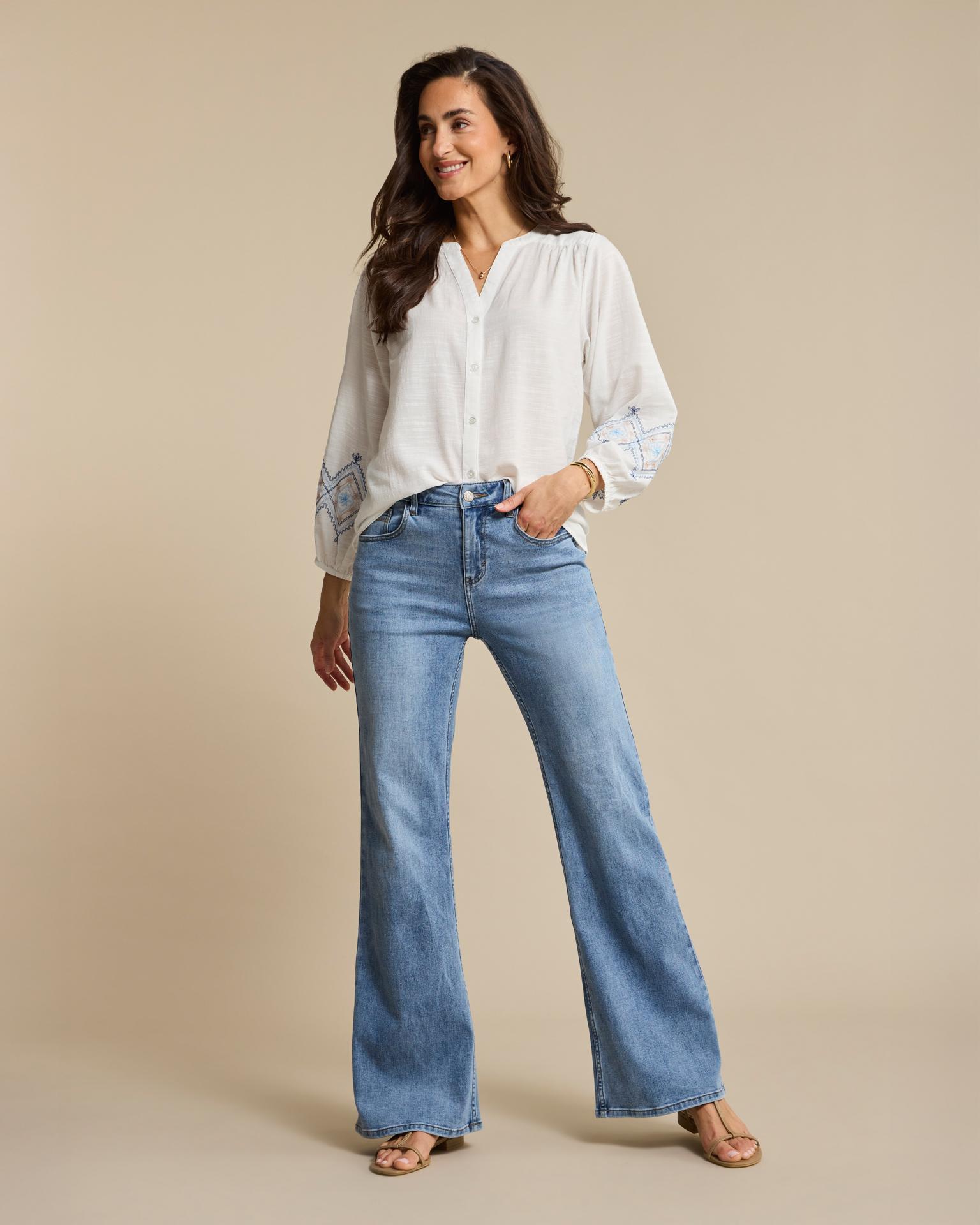 Red Button Brielle Flare Denim Srb4842 Flare Lightstone-l33