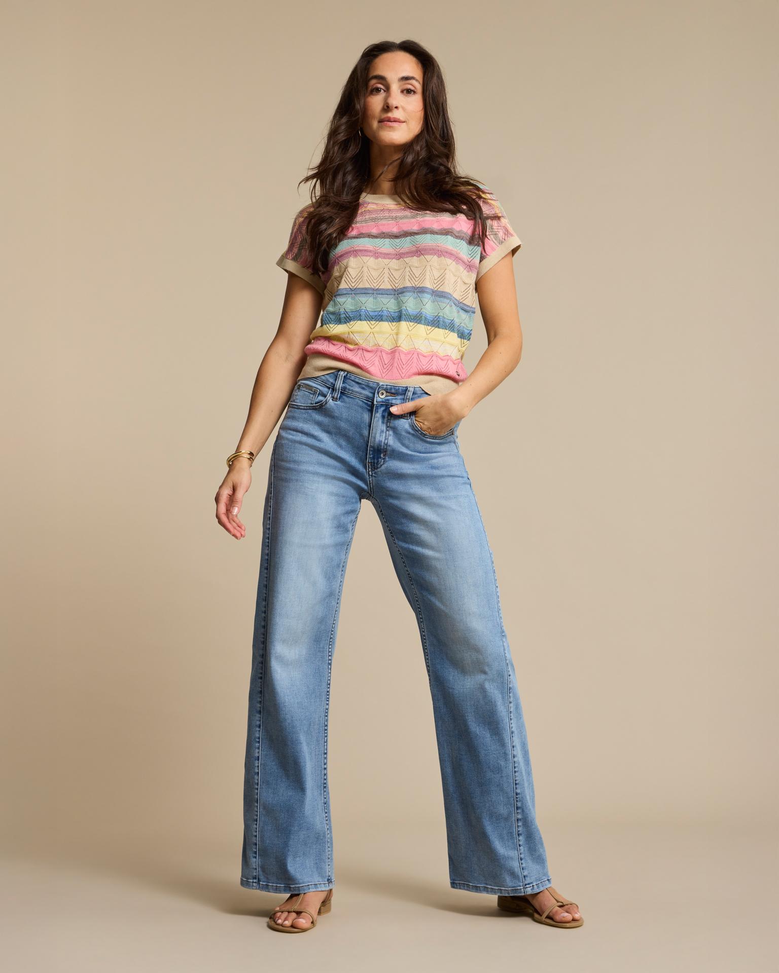 Red Button Claudette Slanted Seam Srb4907 Regular Fit Lightblue-l33