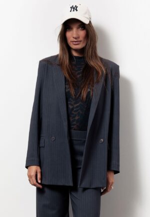 Studio Anneloes Dokus Bnd Pinstripe Blazer 13388 Blazers 9869 Antraciet/dark Blue