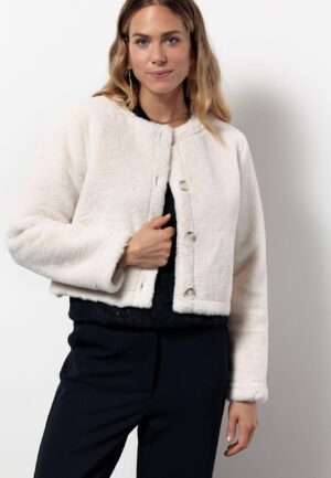 Studio Anneloes Blaze Furry Jacket 13393 Jackets 1700 Ecru