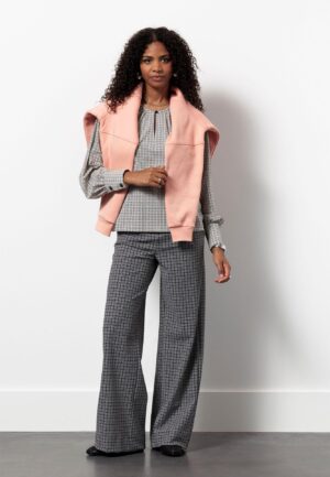 Studio Anneloes Lexie Bonded Circle Trousers 13421 Broek 9014 Black/kit