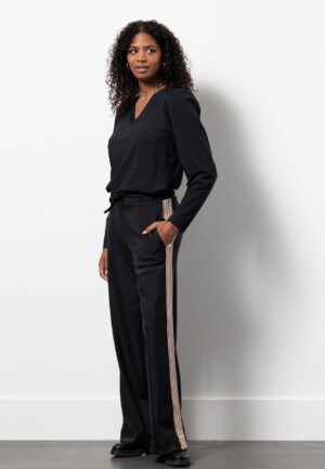 Studio Anneloes Iggy Shiny Bonded Trousers 13425 Broek 9000 Black