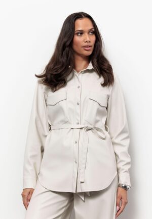 Studio Anneloes Bodil Faux Leather Blouse 13453 Blouse 1400 Kit