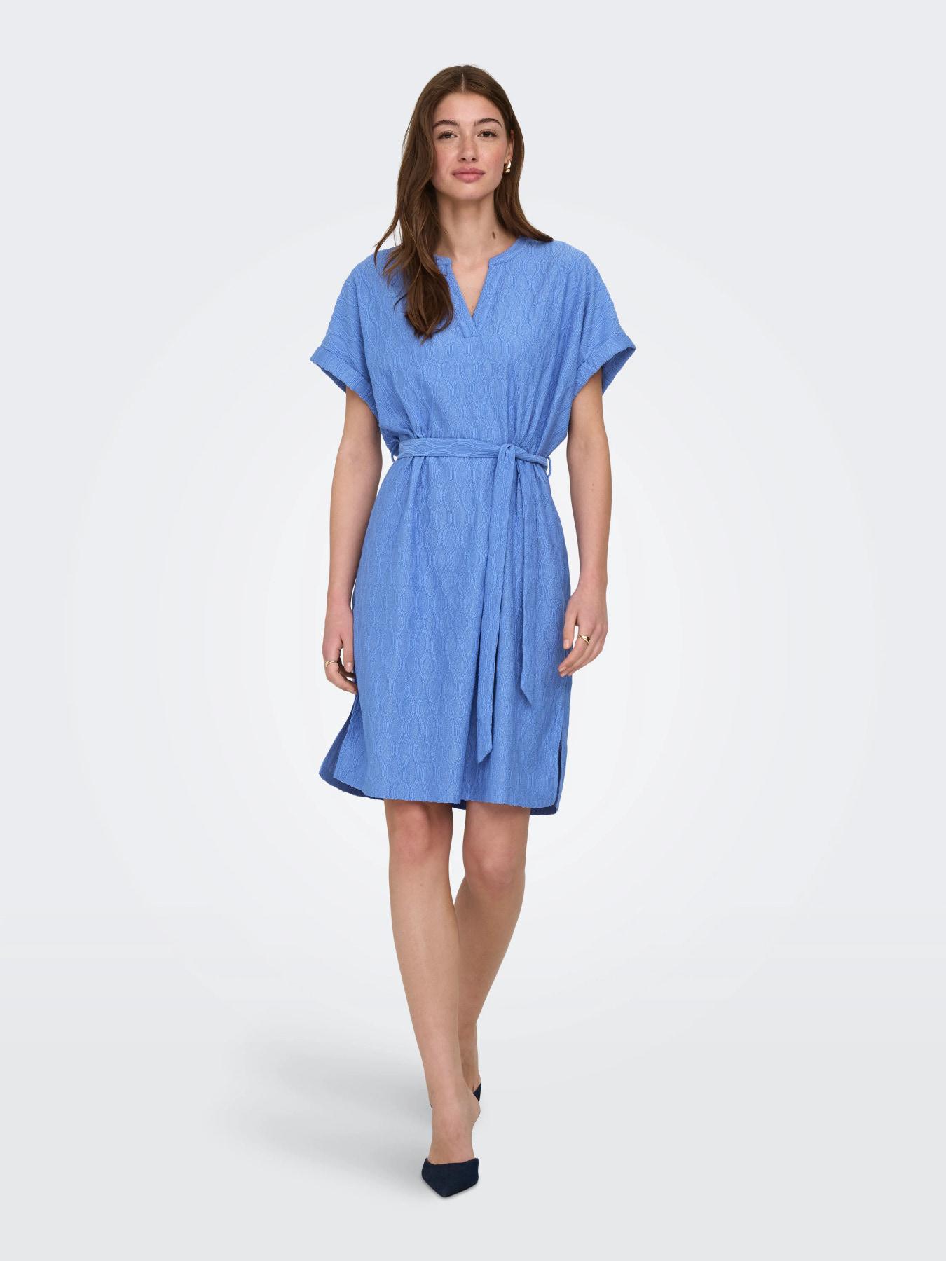 Only Onldiana S/s V-neck Dress Cs Jrs 15377883 Jurk 5054178 Ultramarine