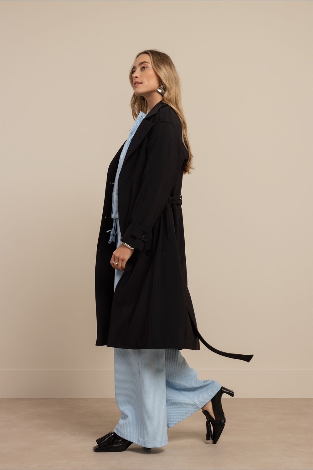Studio Anneloes Laurine Bonded Trenchcoat 13591 Zomerjassen 9000 Black