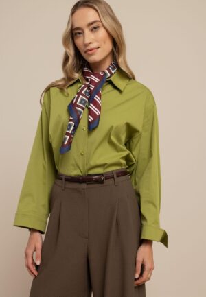 Studio Anneloes Erina Poplin Blouse 13478 Blouse 2900 Dark Lime