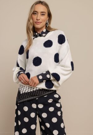 Studio Anneloes Eliza Dot Pullover 13528 Trui 1469 Kit/dark Blue