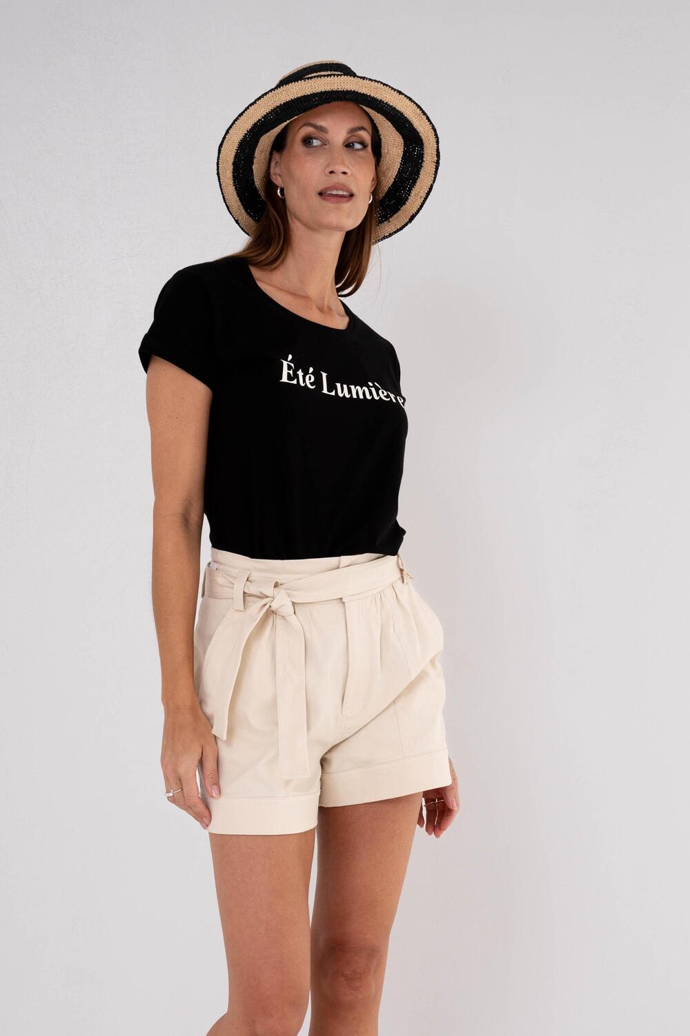 Maicazz Onora T Shirt Su26.75.030 T-shirt Korte Mouw Black-offwhite