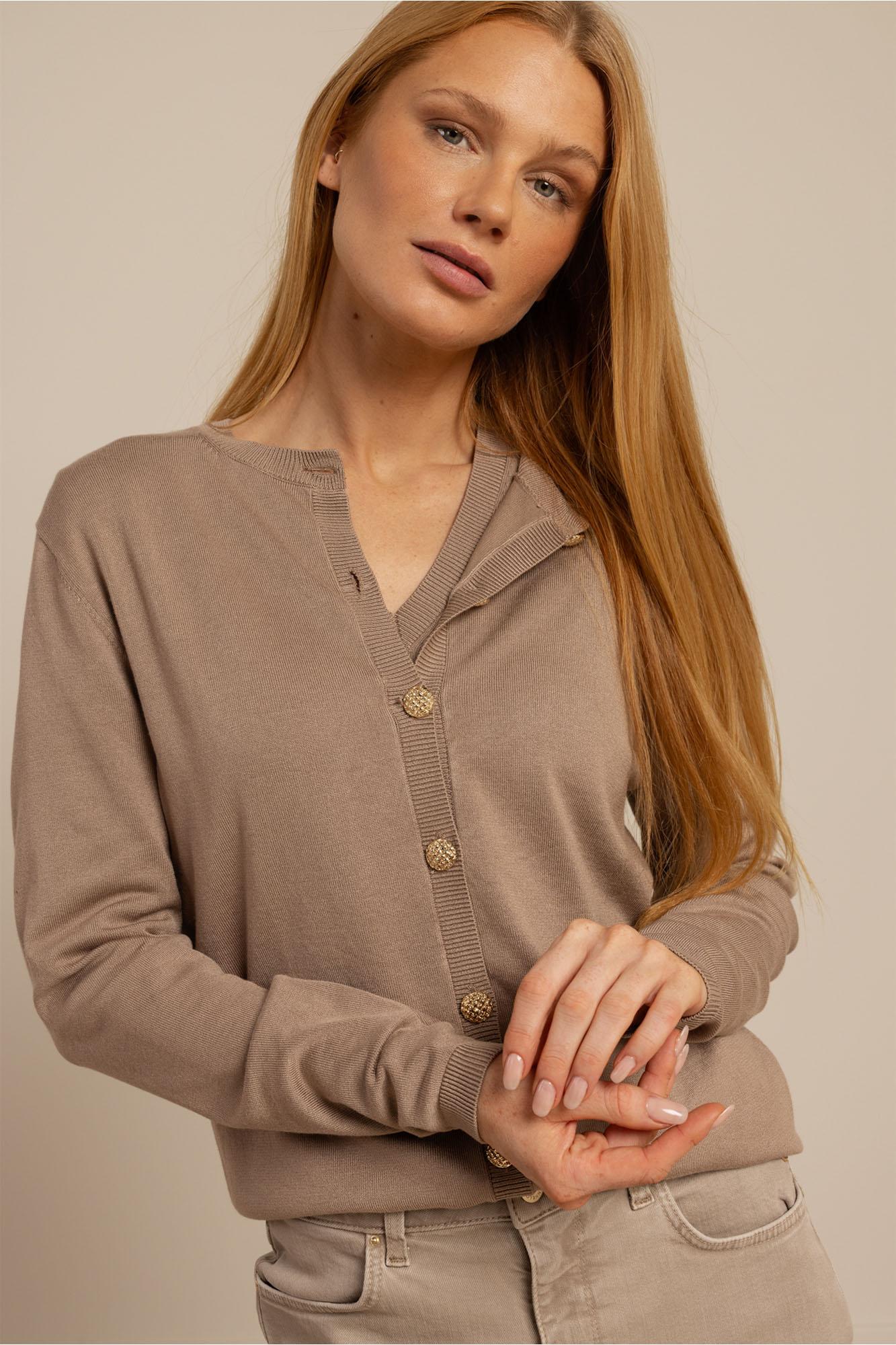 Studio Anneloes Jerry Cardigan 13693 Vest 2200 Latte