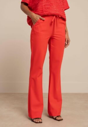 Studio Anneloes Flair Bnd Drawstring Trousers 13669 Flared 2800 Coral Red