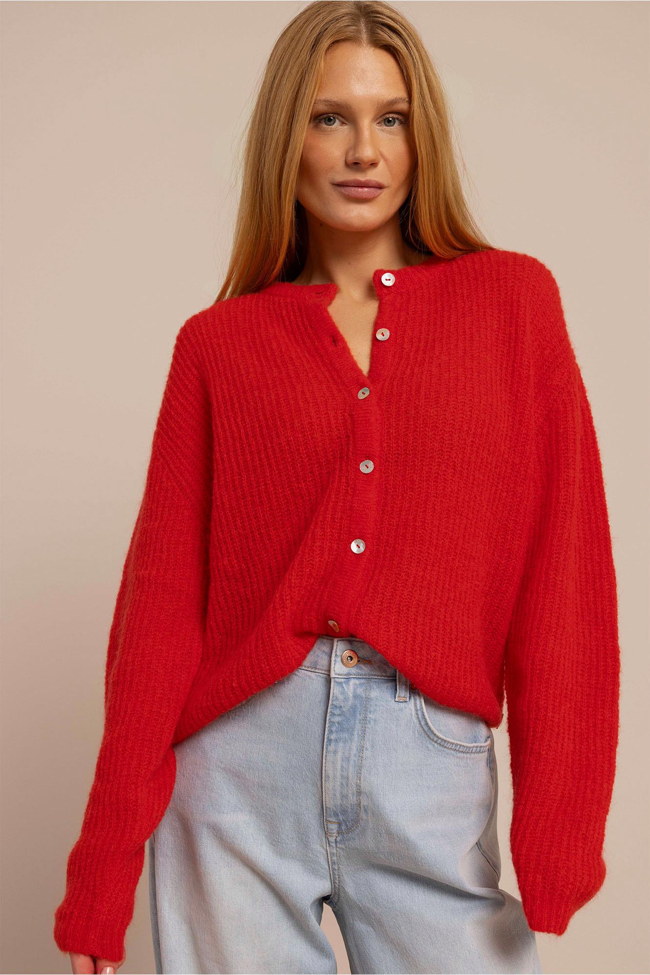 Studio Anneloes Bibi Spring Cardigan 13699 Vest 2800 Coral Red