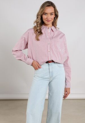 Nukus Ariana Blouse Stripe Nks02104 Blouse Kiss/offwhite