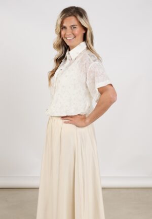 Nukus Britt Blouse Flower Nks02199 Blouse 17 Off White