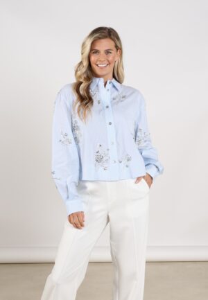Nukus Adora Blouse Stripe Nks02138 Blouse 314 Cloudy/offwhite