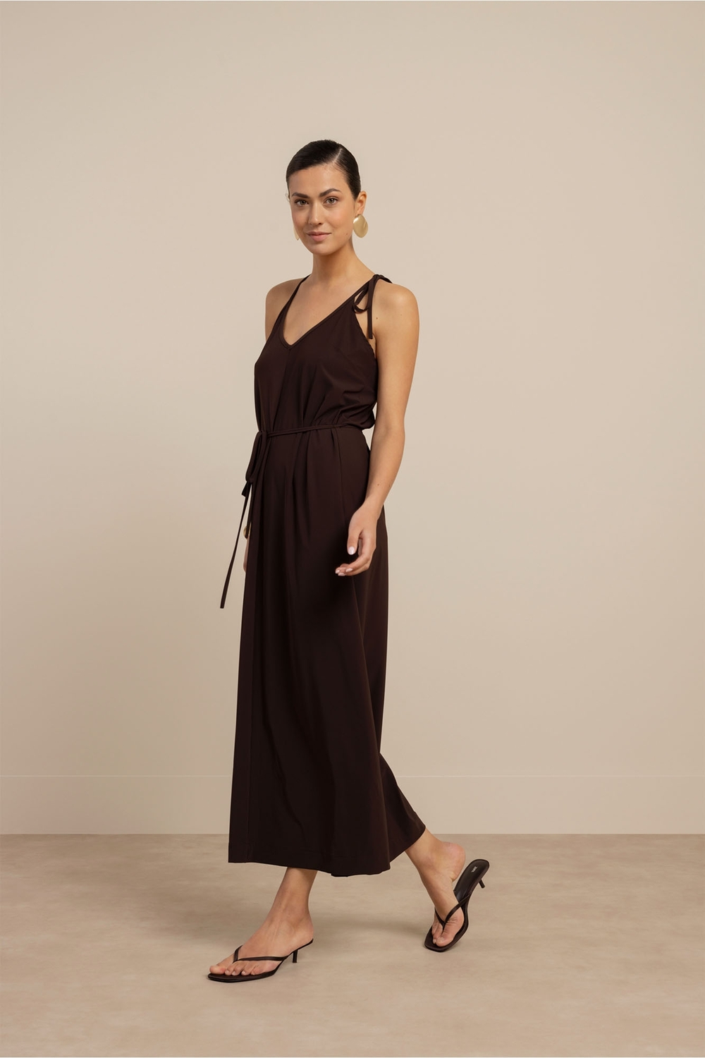 Studio Anneloes Carise Dress 13817 Lange Jurken 8700 Espresso