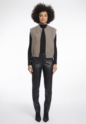 Rino & Pelle Elona Short Waistcoat Gilets Taupe