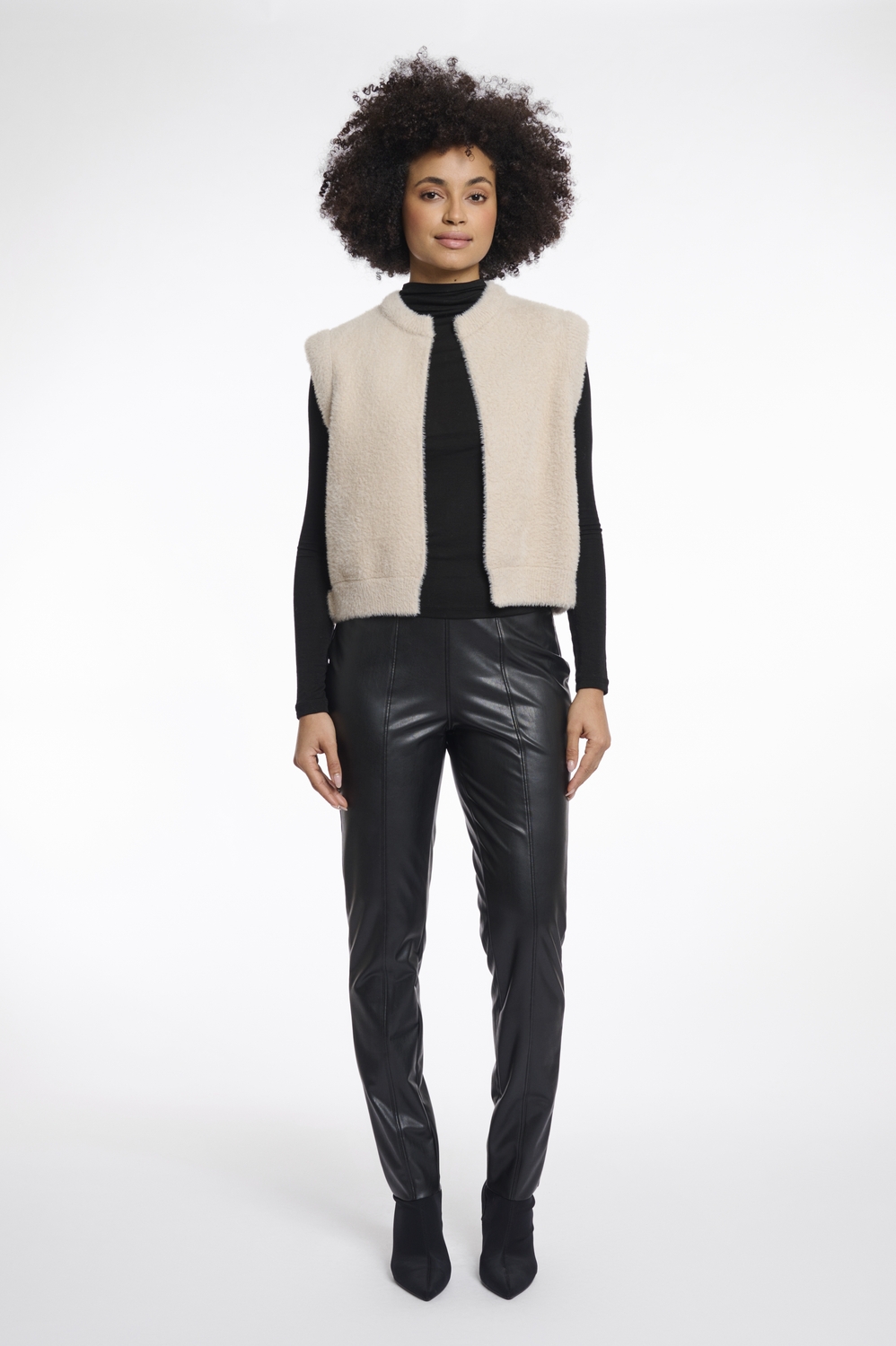 Rino & Pelle Elona Short Waistcoat Gilets Stone