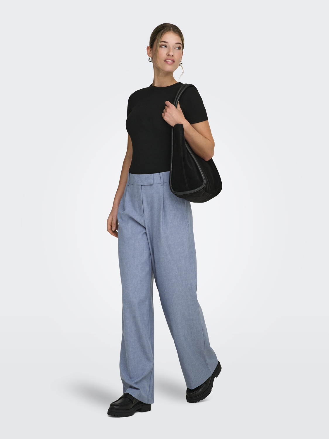 Only Onllinda Hw Str Mel Pants Tlr Noos Broek Vintage Indigo