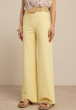 Studio Anneloes Lexie Bonded Trousers 13873 Broek 2100 Butter Yellow
