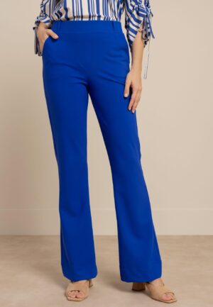 Studio Anneloes Flair Bonded Trousers 13730 Flared 7301 Electric Blue