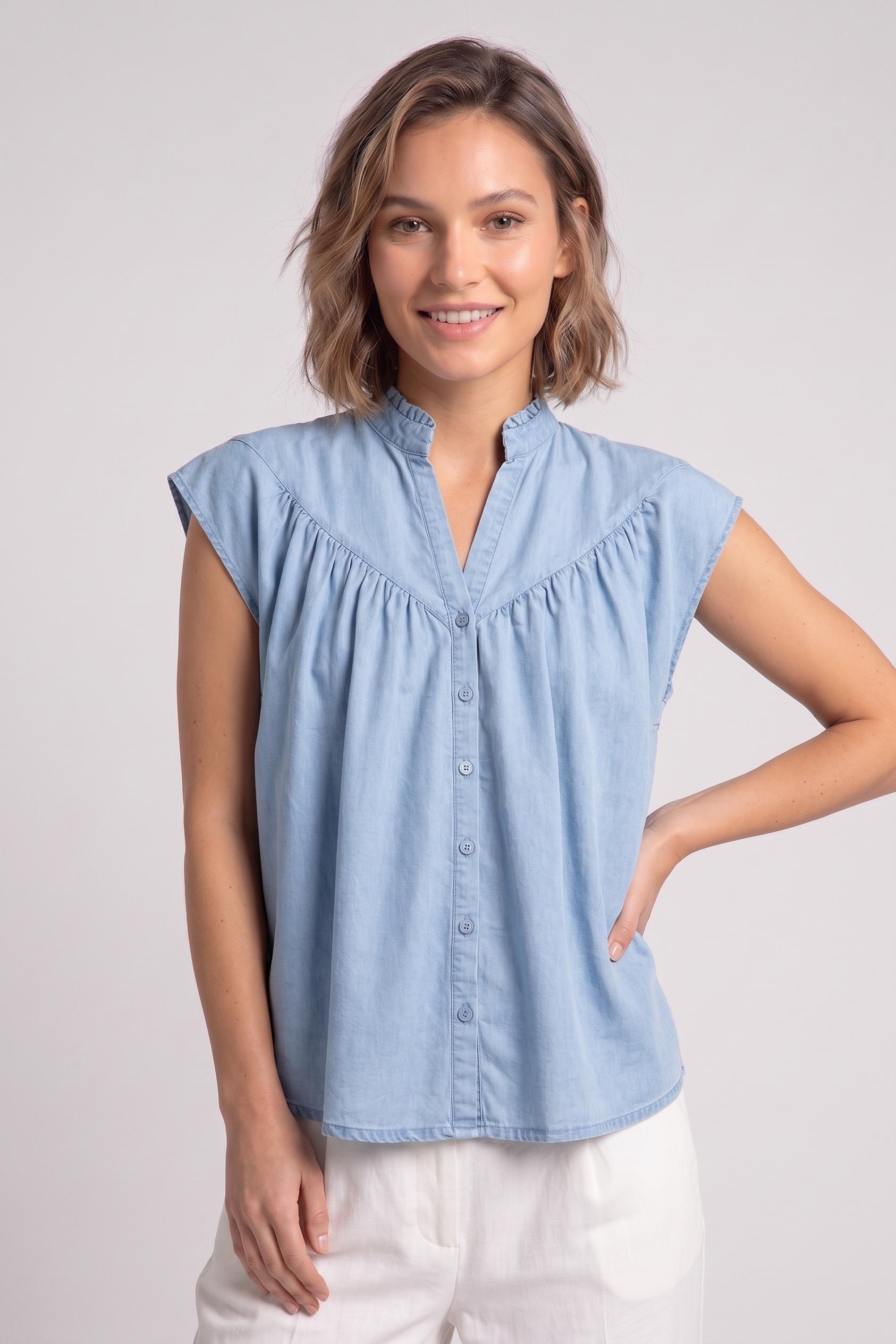 Elvira Casuals Blouse Rosan E3 26-030 Blouse 204 Ice Blue