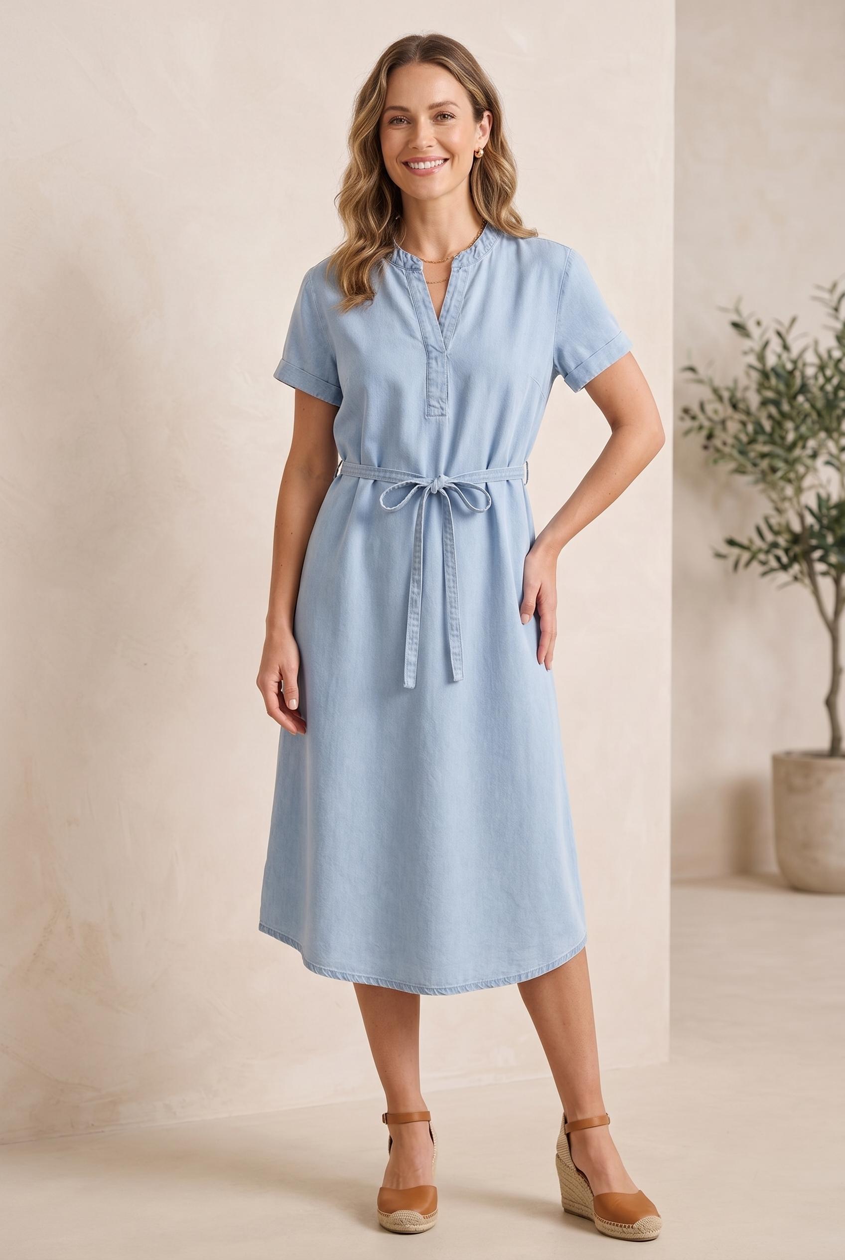 Elvira Casuals Dress Rosan E3 26-032 Jurk 204 Ice Blue