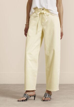 Studio Anneloes Babet Denim Trousers 13922 Loose Fit 2100 Butter Yellow