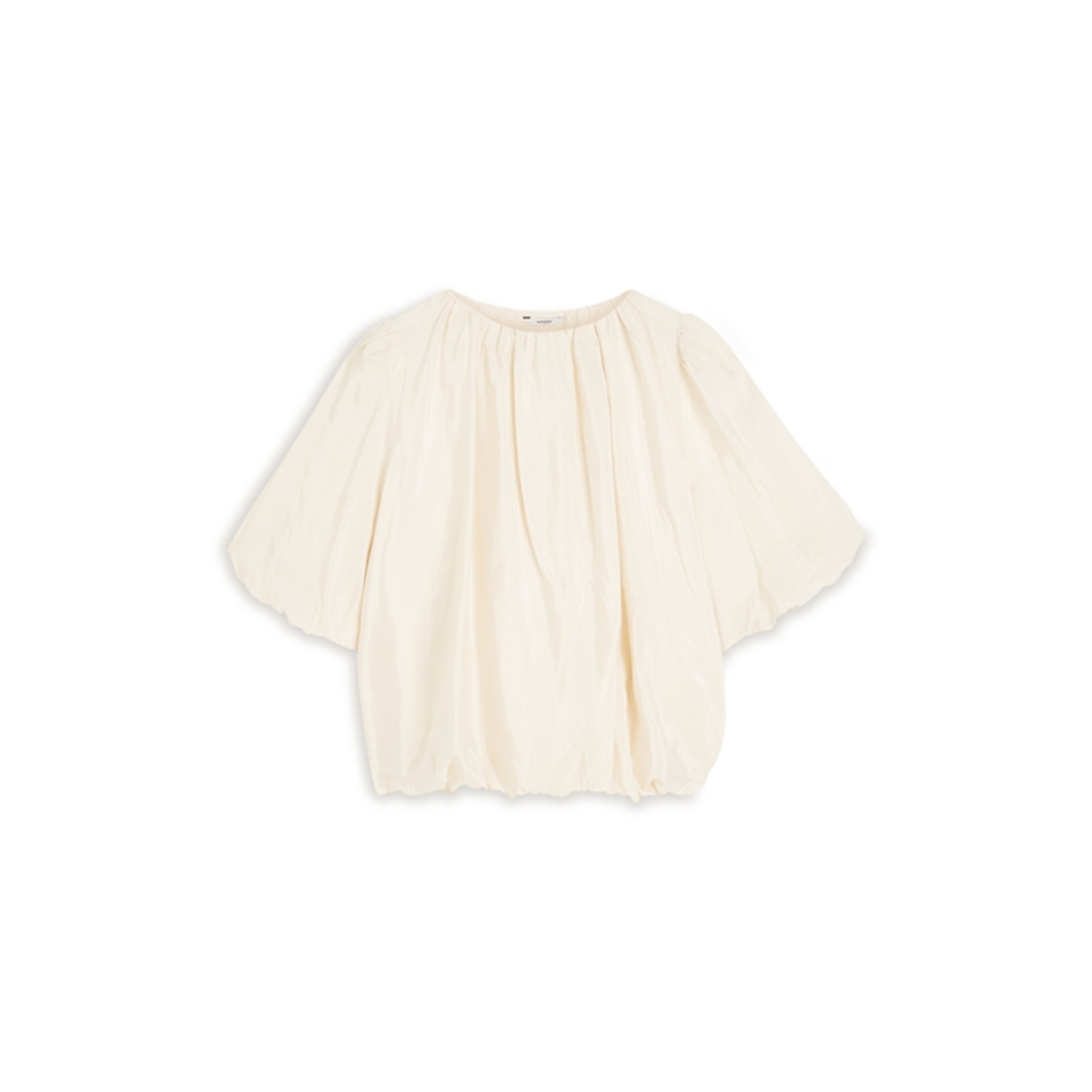 Summum Top Balloon Sleeves Viscose Cotton 2s3442-12370 T-shirt Korte Mouw 122 Ivory