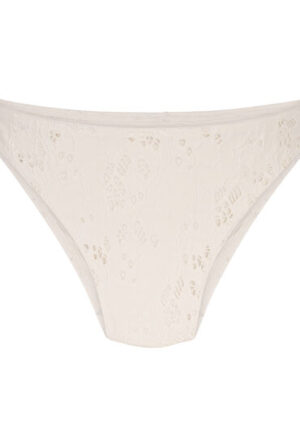 Alternative view of Hunkemöller Gehaakt hoog uitgesneden bikinibroekje Wit