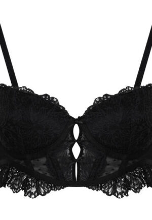 Alternative view of Hunkemöller Voorgevormde longline beugel bh Posie Zwart