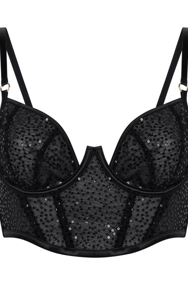 Hunkemöller Niet-voorgevormde longline beugel bh Elle Zwart - Afbeelding 2