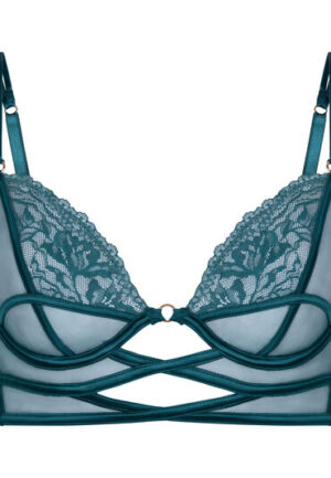 Alternative view of Hunkemöller Niet-Voorgevormde Beugel Longline bh Amel Blauw