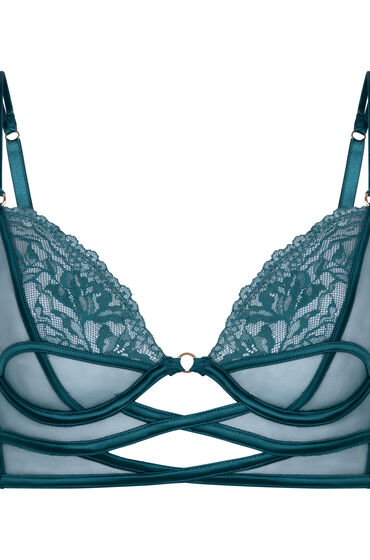 Hunkemöller Niet-Voorgevormde Beugel Longline bh Amel Blauw - Afbeelding 2