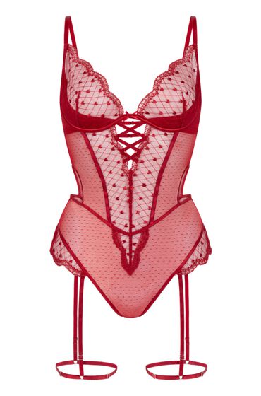 Hunkemöller Body Cordelie Rood - Afbeelding 2