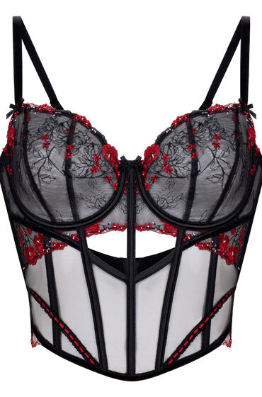 Hunkemöller Bustier Peonie Zwart - Afbeelding 2