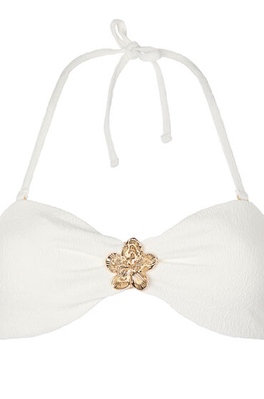 Hunkemöller Bandeau Bikinitop Crinkle Wit - Afbeelding 2