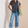 3/4 Wide Legs jeans in Loose Fit