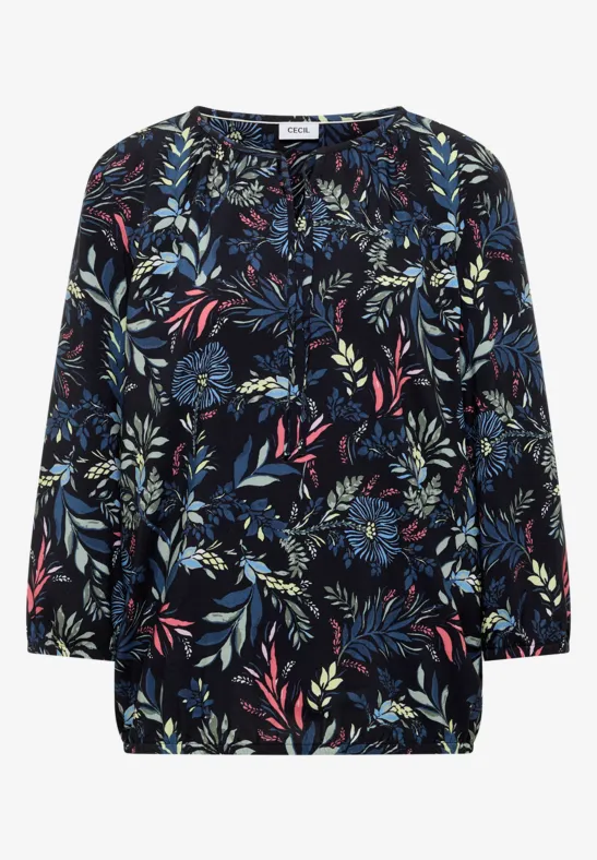 3/4-mouwen blouse met bloemenpatroon - Afbeelding 2