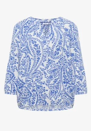 Alternative view of 3/4-mouwen blouse met gespleten hals en glitter