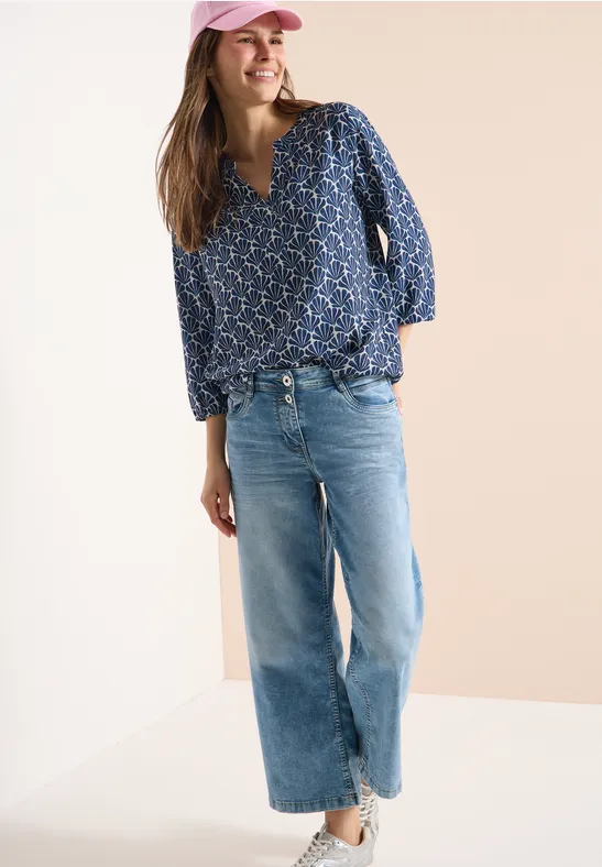 3/4-mouwen blouse met glitterdetails