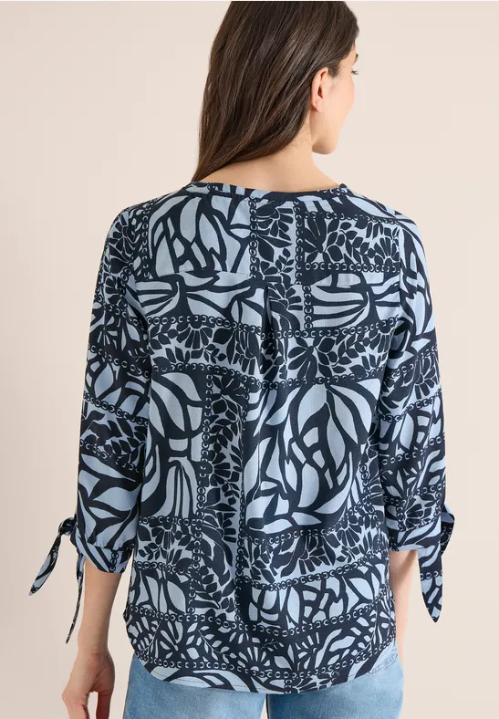 3/4-mouwen blouse met patchworkprint - Afbeelding 3