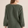 3/4-mouwen blouse van mousseline - Afbeelding 3