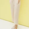3/4 wide leg mousseline broek