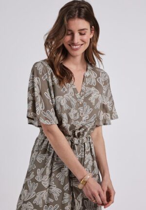 Dress Nova Taupe Cocktail print