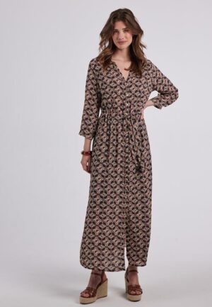 Dress Passion Brown Elements print