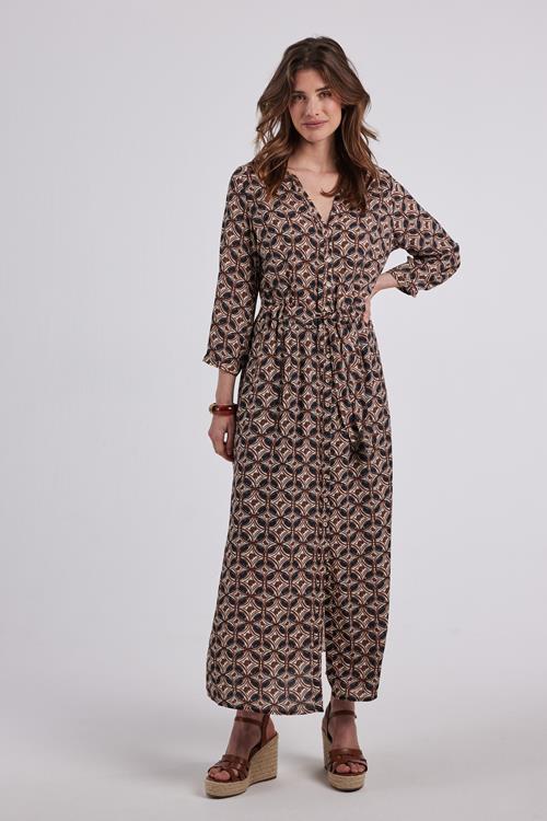 Dress Passion Brown Elements print