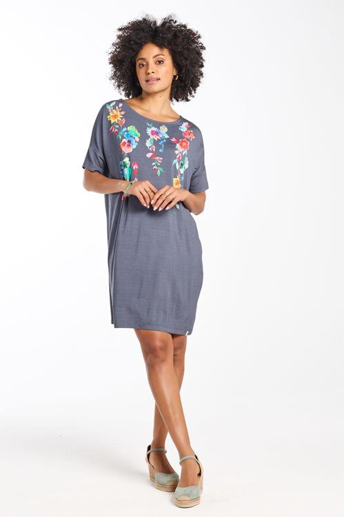 Loose dress Baya Grey Poolparty print - Afbeelding 2