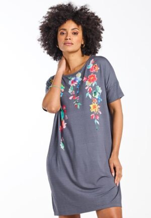 Loose dress Baya Grey Poolparty print