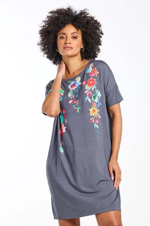 Loose dress Baya Grey Poolparty print